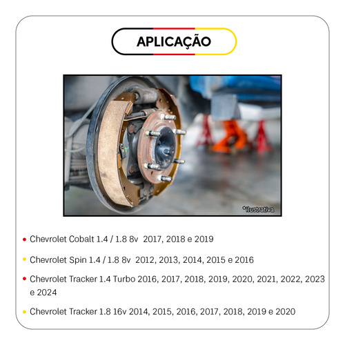 Jogo Sapata Tracker Spin Cobalt Lona Freio 1.8 16v 12 A 2025