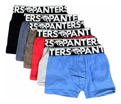 Bóxer Biker Niño Talla 4-6 Paquete De 6 Piezas Algodón