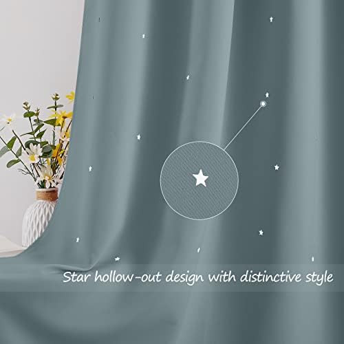 Nicetown Cortinas Opacas Con Estrellas Recortadas Para Dormi