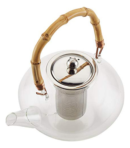 Tetera Zen De Vidrio De Te Con Infusor De Acero Inoxidable