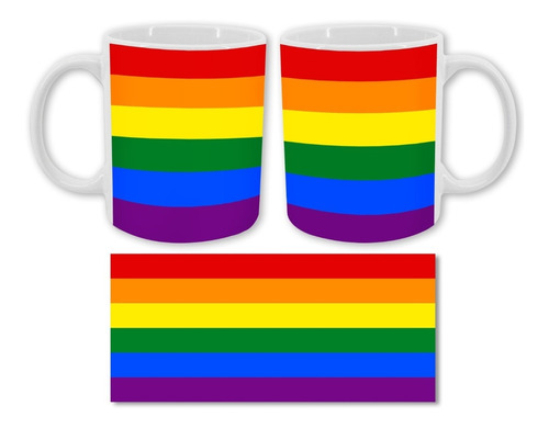 Mug Pocillo Taza Bandera Lgbt Lesbianas, Gays,  Bisexuales