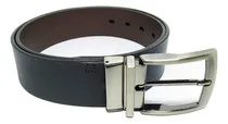 Comprar Cinto Masculino Couro Legítimo Social Casual Ajustável Dupla Face 2 Em 1 Fivela Giratória Cor Pretou002FMarrom Tamanho 120