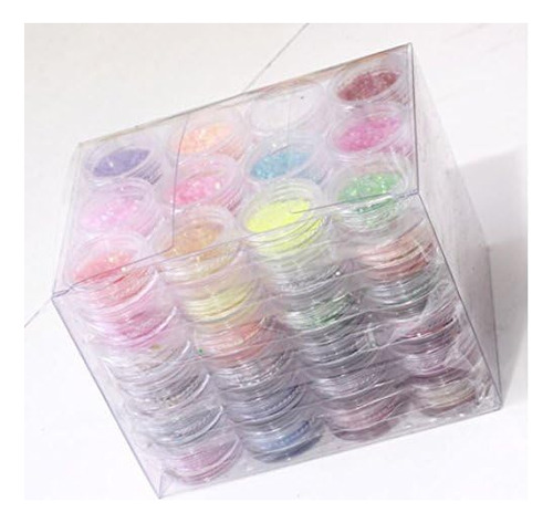 Xichen®72pc Nail Art Glitter Pó Dicas Decoração (72)