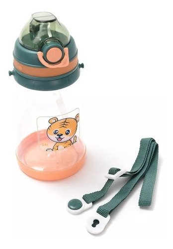 Imagen 5 de 9 de Botella Infantil 700 Ml Tigre Unicornio Skora Vaso Sorbete