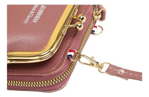 Monedero Largo For Mujer Con Mini Bolsa Pequeña De Color Ca