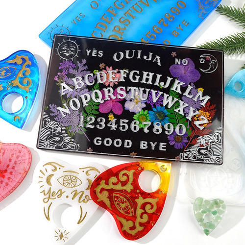 2x Ouija Heart Planchette Molde De Silicona De Resina Moldes