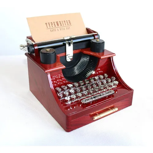 Caja Musical Maquina De Escribir Mini Vintage Styl