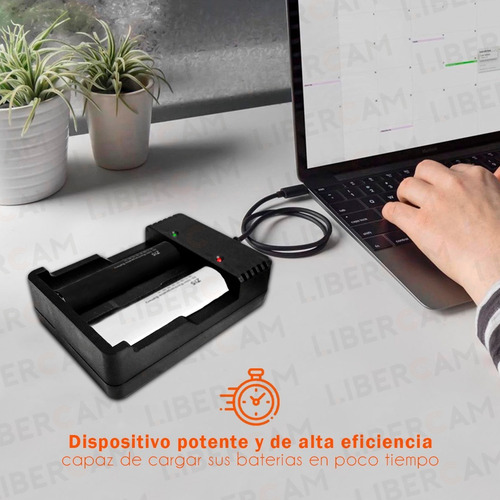 Cargador De Baterias 18650 Doble Pilas Aa Aaa 26650 10440 14