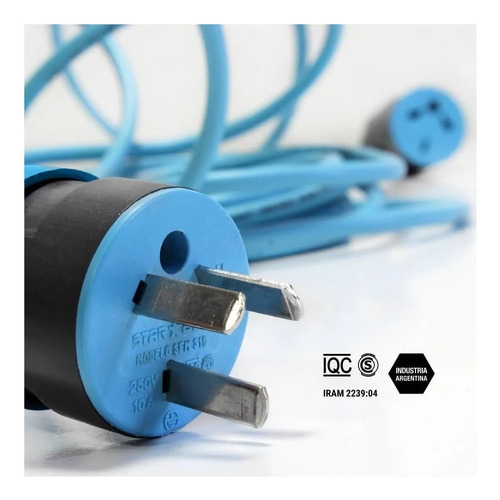 Imagen 4 de 10 de Prolongador Tripolar 10a Starbox Cable 10 Metros 250v