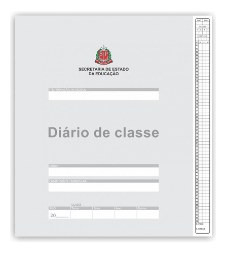 Diário De Classe Bimestral Estado De São Paulo Pt C/ 10