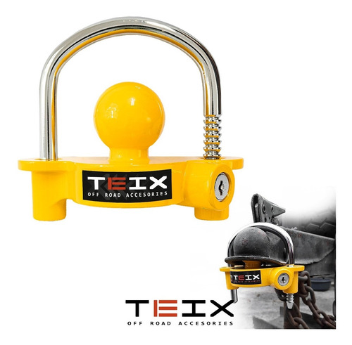 Imagen 2 de 10 de Candado De Colple Seguro Para Remolque Con Llave Marca Teix