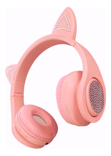 Audífono Bluetooth Diadema Gato Con Luz