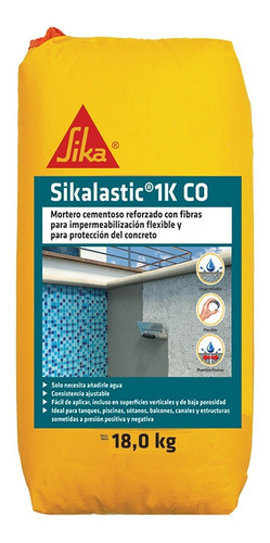 Sikalastic - 1k X 18 Kg Impermeabilizante Para Piscinas