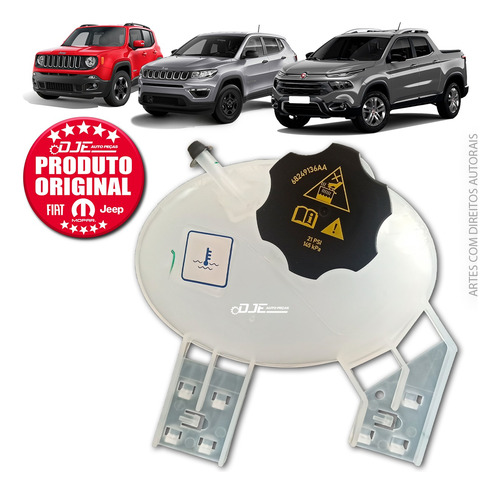 Reservatório Agua Radiador Fiat Toro 52195041 + Aditivo