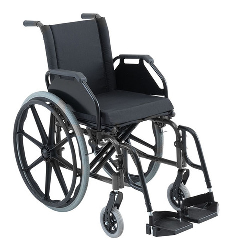 Cadeira De Rodas Ke Aço 44cm Preta (até 120 Kg) - Ortobras Cor Preto