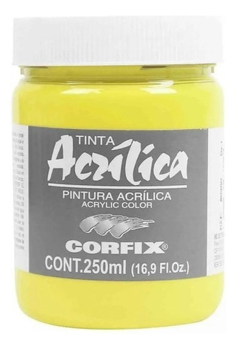 Tinta Acrílica Corfix 250ml Amarelo Limão 48 G1
