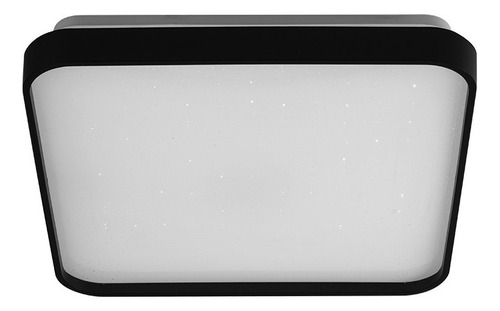 Luminária Plafon Black Sobrepor Led 12w 28x28cm Moderno Cor Branco frio