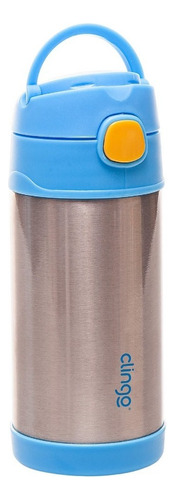 Garrafa Térmica Infantil Inox 270ml Clingo Cor Azul