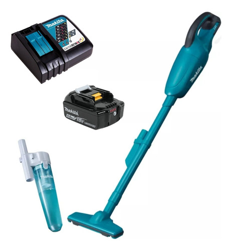 Aspirador De Pó Dcl180 Makita Bat 5ah Carreg Rapid E Ciclone