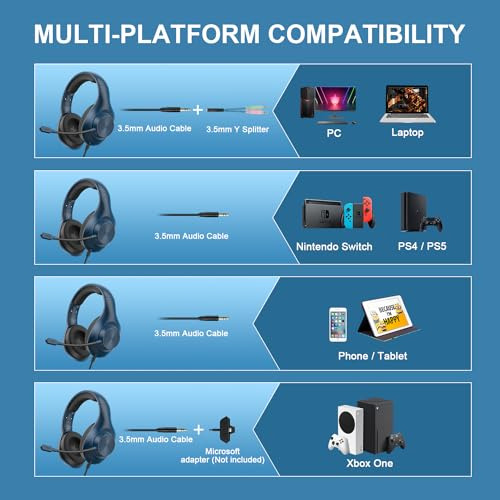 Yotms Gaming Headset 7.1 Surround Sound Para Ps5 Y Pc