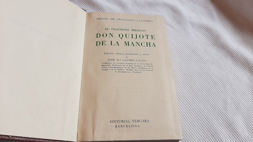 Don Quijote De La Mancha Miguel Cervantes Saavedra Vergara