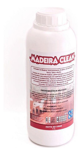 Madeira Clean Clareador Madeira Tira Concreto Batente Janela
