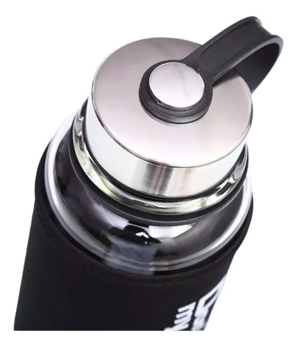 Termo Botella Agua Vidrio Tapa Rosca Y Filtro Colador 1l