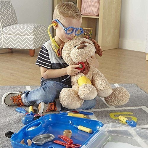Juego Para Niños Kit Medico Cirujano Color Azul 19 Piezas
