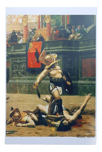Poster Gladiadores Roma Arte Decoracion Pintura 46x30 Cm 
