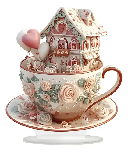 @ Xícara De Chá W European Dream Castle Design Para \