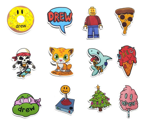 Justin Bieber Stickers 50 Calcomanias De Pvc Vs Agua