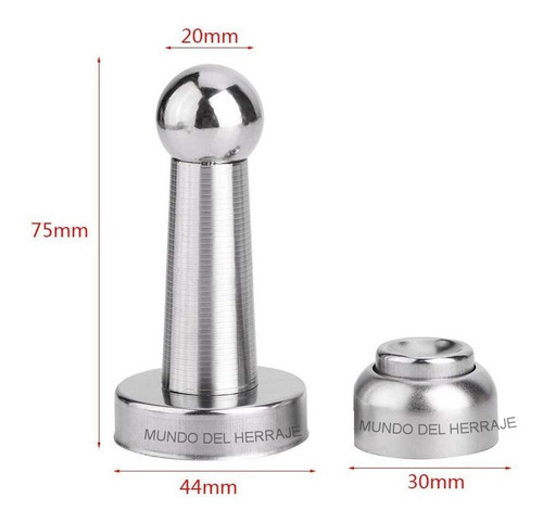 Tope Reten Magnetico De Piso /pared Para Puerta Acero Inox