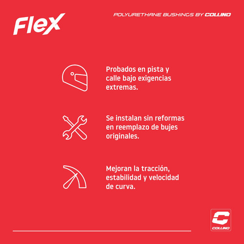Imagen 3 de 6 de Bujes Elastomero Tensores Delanteros Fiat 128 S.e. Collino