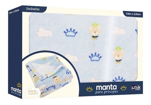 Manta Para Príncipes Azul Unik Mp1902-m