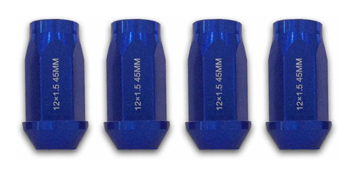 Set X 20 Tuercas Aluminio Azul 12x1,5mm