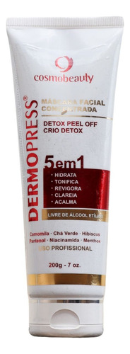Dermopress Máscara Facial Detox Peel 5 Em 1 200g Cosmobeauty Tipo de pele Todo tipo de piel