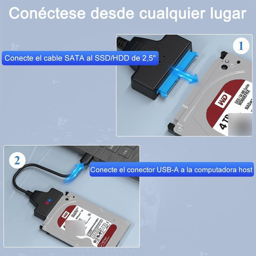 X Cable Adaptador Usb 3.0 A Sata 2.5 Para Discos Duros