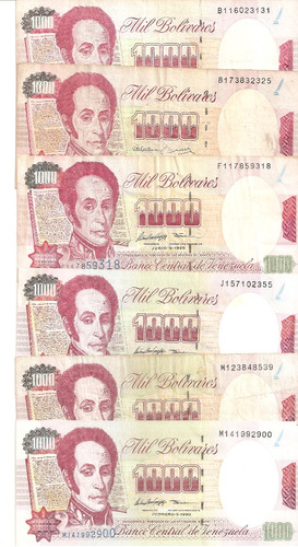 Billetes De 1000 Bolívares 1995 1998