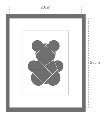 Imagen 3 de 3 de Cuadro Personalizado: Oso Amoroso