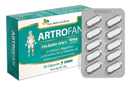 Artrofan Colágeno Tipo 2 500mg 60 Cápsulas - Flora Nativa