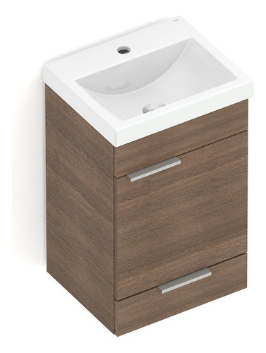 Kit Gabinete Like 1 Porta E 1 Gaveta 41x34 Com Espelho Hewt