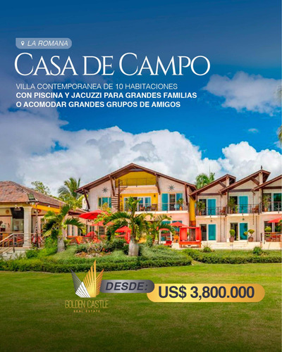 Villa De 10 Habitaciones En Casa De Campo  La Romana  República Dominicana (2678)