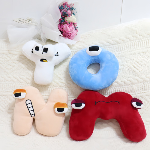Almohada De Peluche Con El Alfabeto Inglés, 2 Piezas