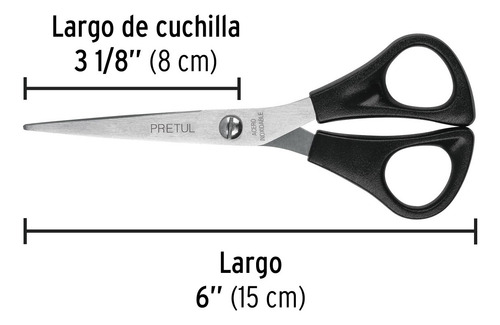 Tijeras Casa Oficina 6´ Papel Carton Mango Comodo 23187