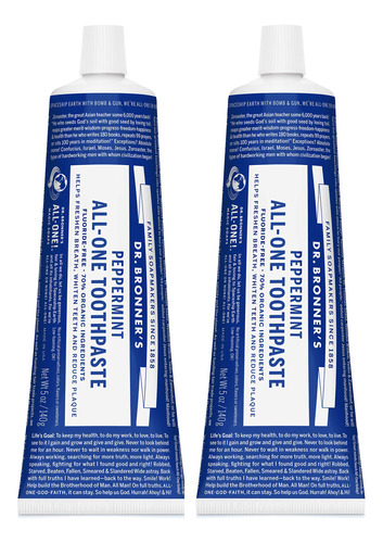 Pasta De Dientes Peppermint Dr. Bronner's - Pasta De 5 Onzas