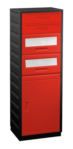 Mueble Organizador De 1 Puerta , Con 4 Cajones, Adige 14