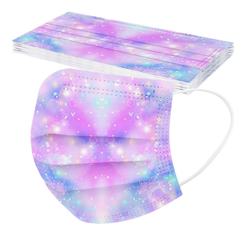 J 50pcs Mascarilla Niños Tie-dye Ab2870 Gradiente Tres Capas