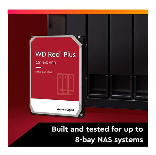 Disco rígido interno Western Digital WD Red Plus WD101EFBX 10TB vermelho