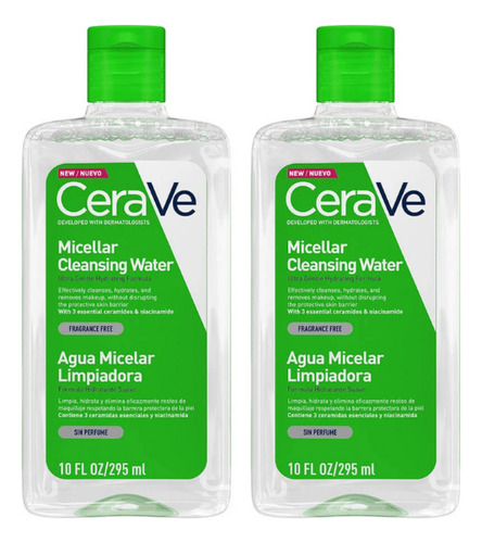 Combo X2 Cerave Agua Micelar Hidratante 295ml