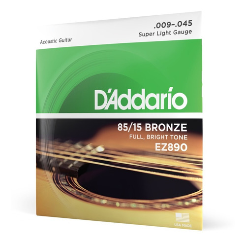 Encordadura D'addario Ez890 Para Acustica Bronze